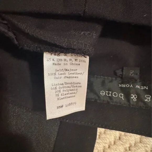Rag & Bone Leather Panel Pants